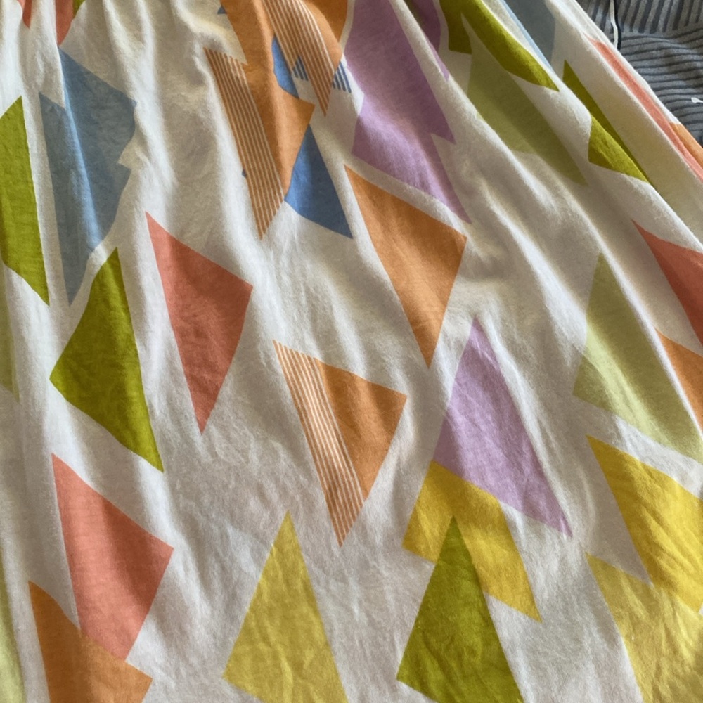 Pastel Geometric Pattern Spaghetti Strap Dress - image 7